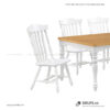 Bộ bàn ăn thông minh kéo dài 6 ghế gỗ sồi tân cổ điển Papilon Butterfly | SMLIFE.vn