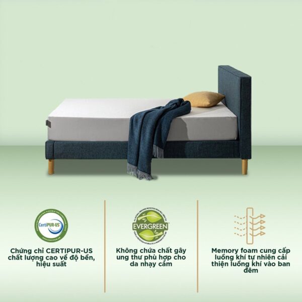 Nệm Memory Foam Bảo vệ cột sống 12.7cm (4)