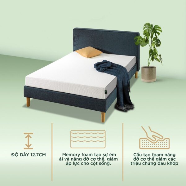 Nệm Memory Foam Bảo vệ cột sống 12.7cm (6)