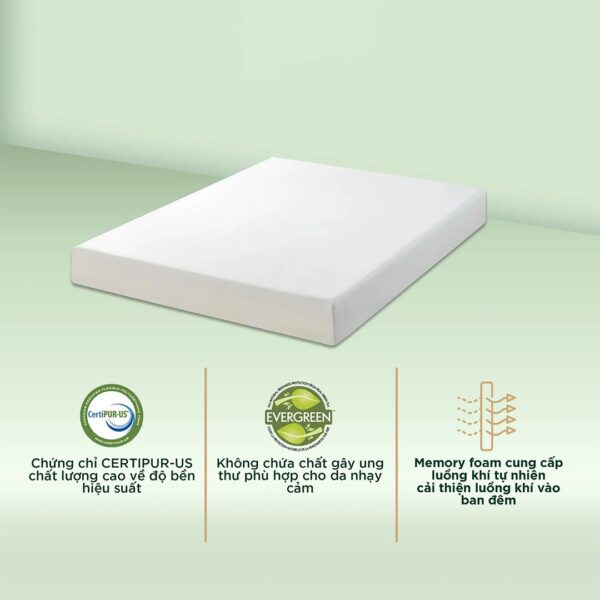 Nệm Memory Foam cuộn hút chân không 3 lớp thế hệ mới 20cm (1)