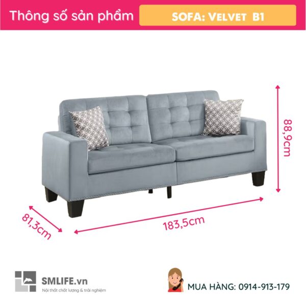 Ghe sofa Velvet B1 2