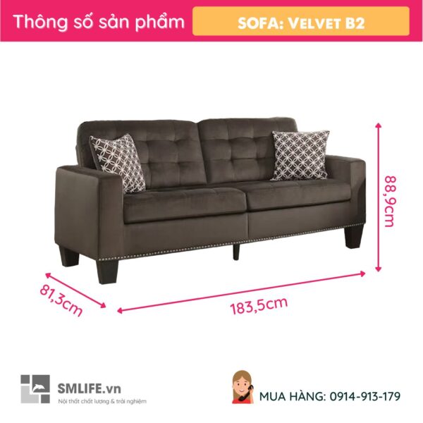 Ghe sofa Velvet B2 2
