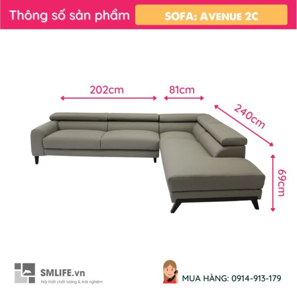 Ghế sofa chữ L Beverly (2)