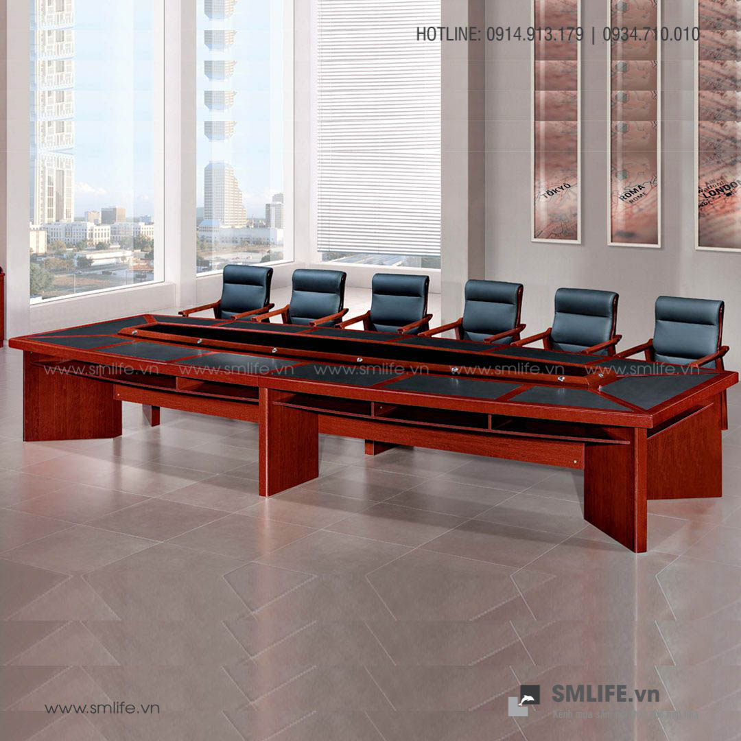 ban hop van phong cao cap 6m dagwood smlifevn Bàn họp văn phòng cao cấp 6m Dagwood | SMLIFE.vn