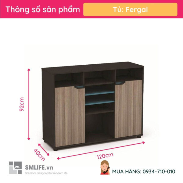 Tủ hồ sơ thấp hiện đại Fergal | SMLIFE.vn