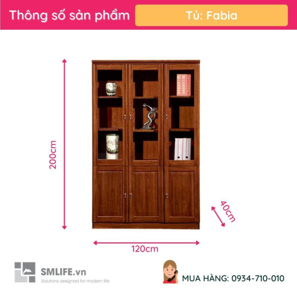 Tủ tài liệu gỗ văn phòng Fabia | SMLIFE.vn