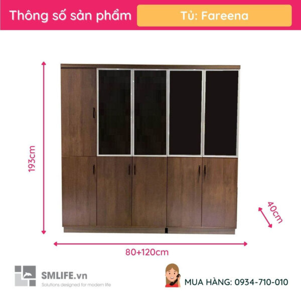 Tủ tài liệu gỗ văn phòng Fareena | SMLIFE.vn