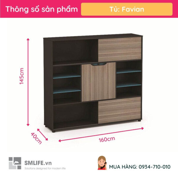 Tủ tài liệu thấp hiện đại Favian | SMLIFE.vn