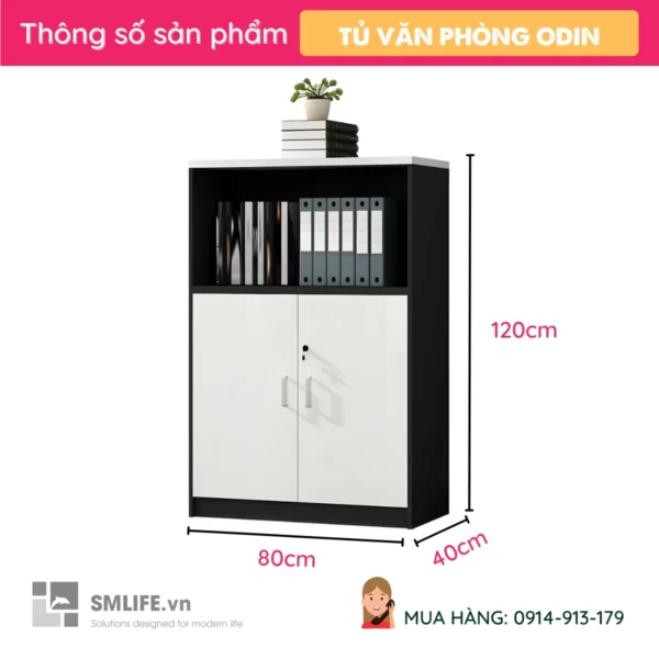 Tủ hồ sơ hiện đại gỗ công nghiệp MDF Odin (2)