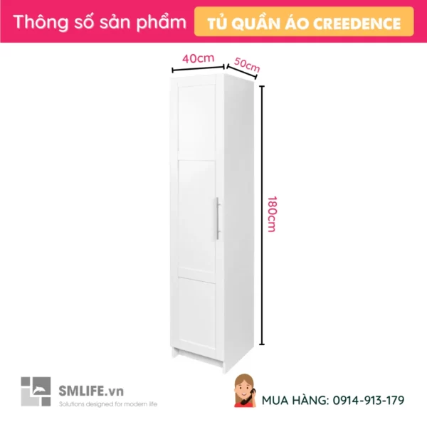 Tủ quần áo gỗ MDF cốt lõi xanh cao cấp Creedence (2)