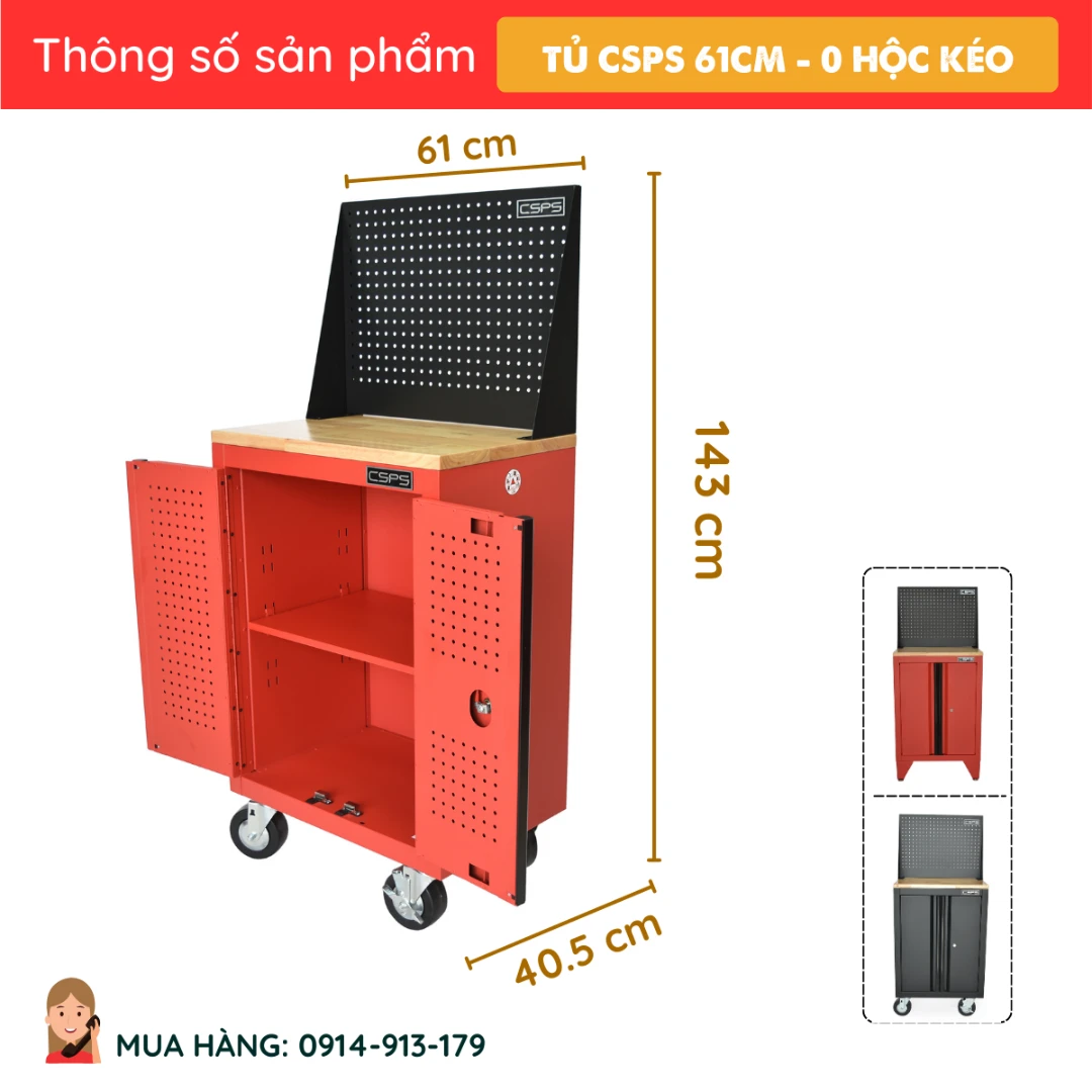 Tu dung cu do nghe CSPS 61cm 00 hoc keo kem vach pegboard