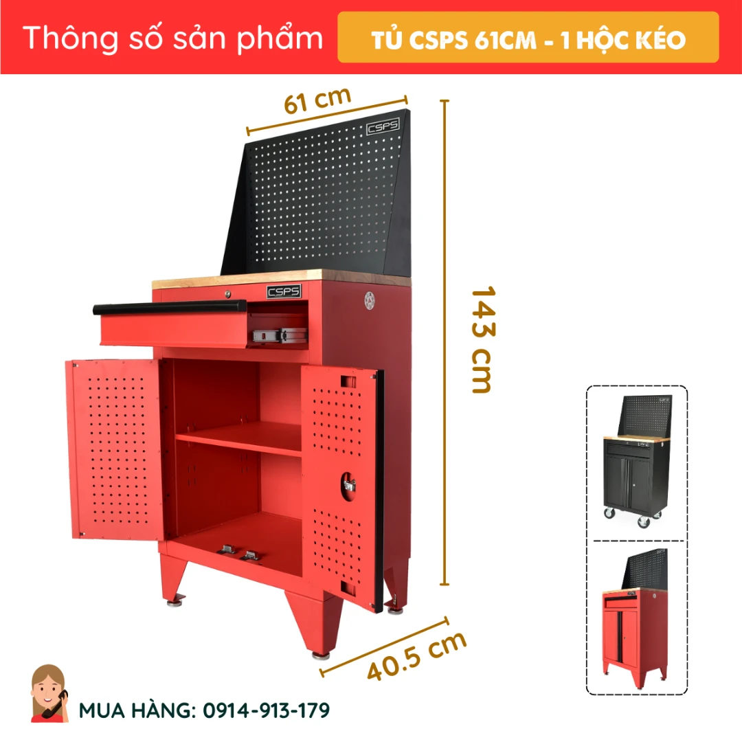 Tu dung dung cu sua chua CSPS 61cm 01 hoc keo vach pegboard