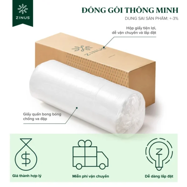 Nệm Memory Foam ZINUS Nâng Đỡ Cột Sống, Giảm Nhức Mỏi Toàn Thân Và Thoáng Khí 9cm (8)