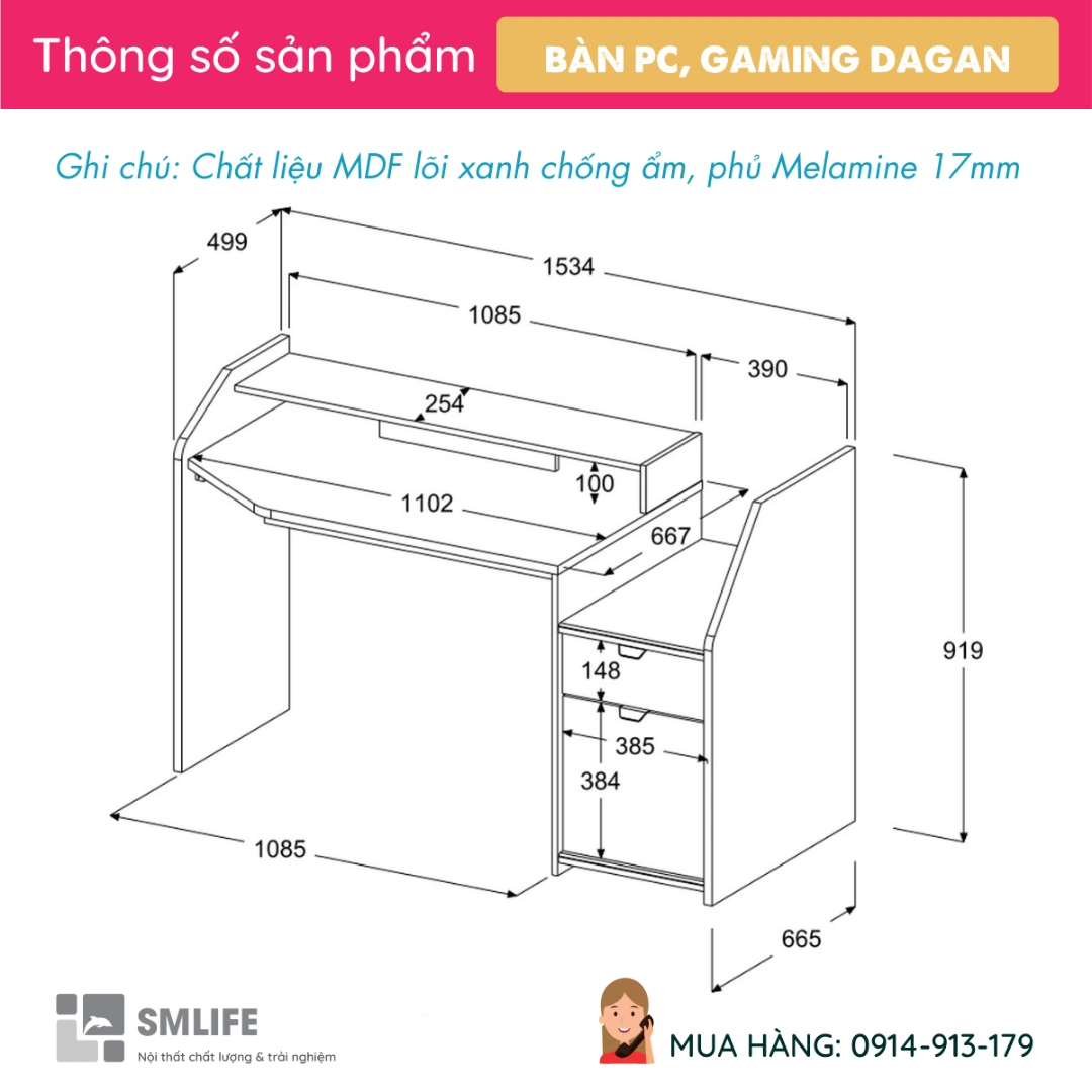 Ban da nang cho game thu va streamer Dagan 2 Bàn đa năng cho game thủ và streamer Dagan (2)