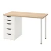 Bàn làm việc IKEA 1 tủ ngăn kéo chân thép tròn Desiree (3)