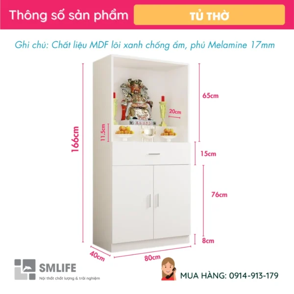 Tủ thờ phòng khách đẹp hiện đại Bronwyn (2)