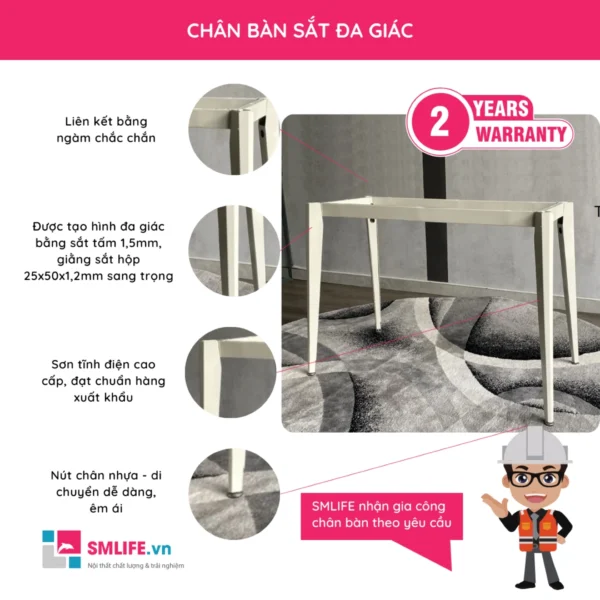 Chân bàn sắt đa giác CDG (2)