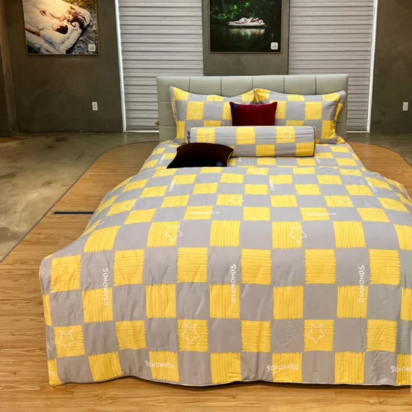 Bo Drap ga trai giuong hien dai Tencel Bong nhieu size DTB61