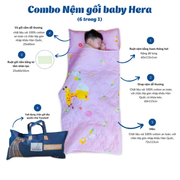 Combo nem goi cho be 6 trong 1 Baby Hera 1