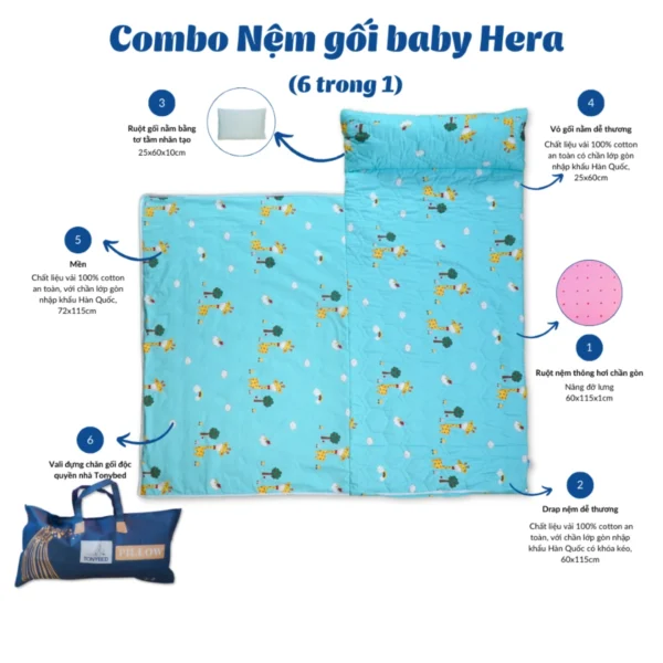 Combo nem goi cho be 6 trong 1 Baby Hera 6 1