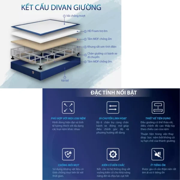 Divan giuong khach san boc vai hien dai nhieu size D1 3