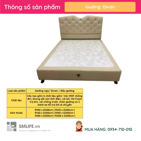 Giuong khach san boc vai hien dai nhieu size Divan 2