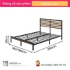 Giường khung sắt với thanh chắn bằng gỗ tre John (2)