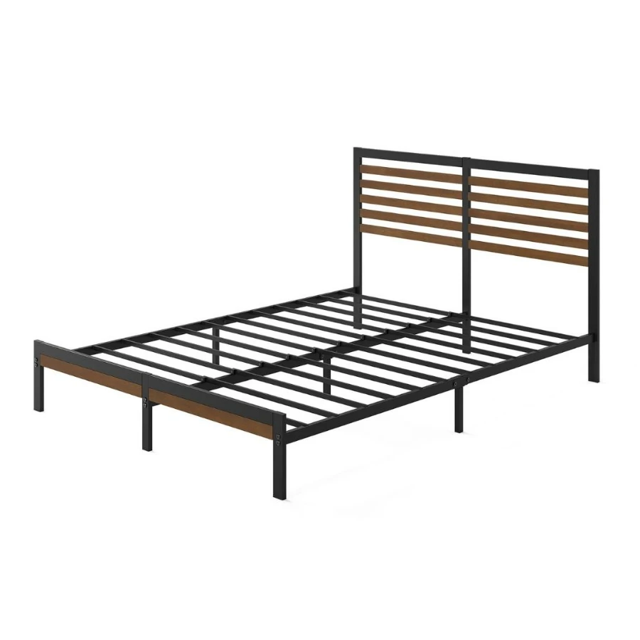 Giường khung sắt với thanh chắn bằng gỗ tre John (5)