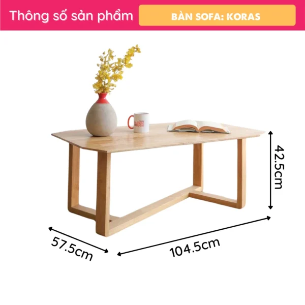 Bàn sofa gỗ tự nhiên Koras (2)