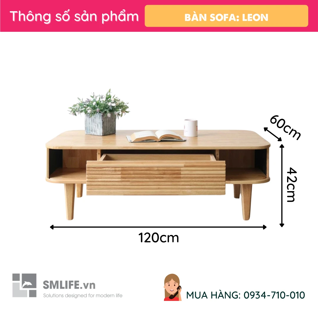 Ban sofa go tu nhien Leon 7