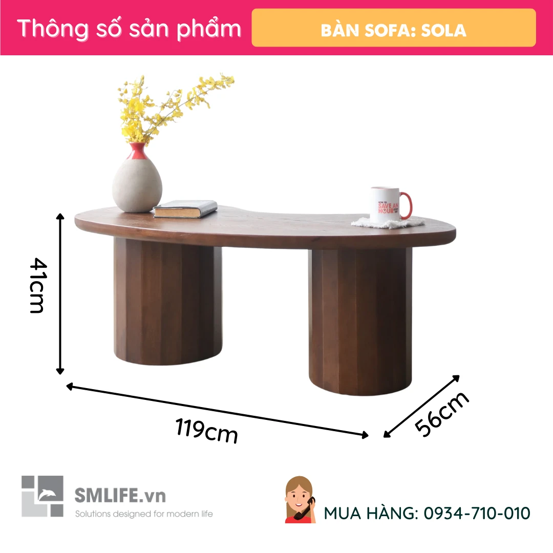 Ban sofa go tu nhien Sola 7 Ban sofa go tu nhien Sola 7