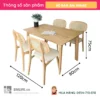 Bộ bàn ăn 4 ghế gỗ tự nhiên Minae (2)
