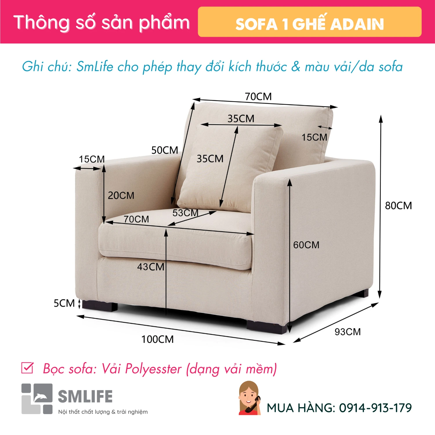 Ghe Armchair boc da ADAIN 2