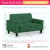 Ghế Sofa văng bọc vải hiện đại RUGGERO (2)