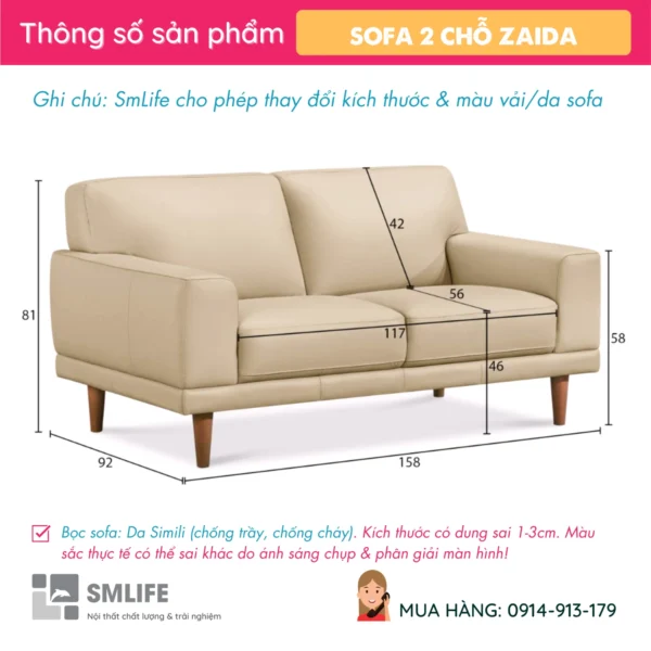 Ghế sofa da cao cấp phòng khách ZAIDA (2)