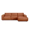 Ghế sofa góc L bọc da phòng khách ZALMIR