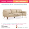 Ghế sofa văng bọc da sang trọng ZAIDA (2)