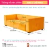 Ghế sofa văng bọc vải sang trọng PERCI (2)