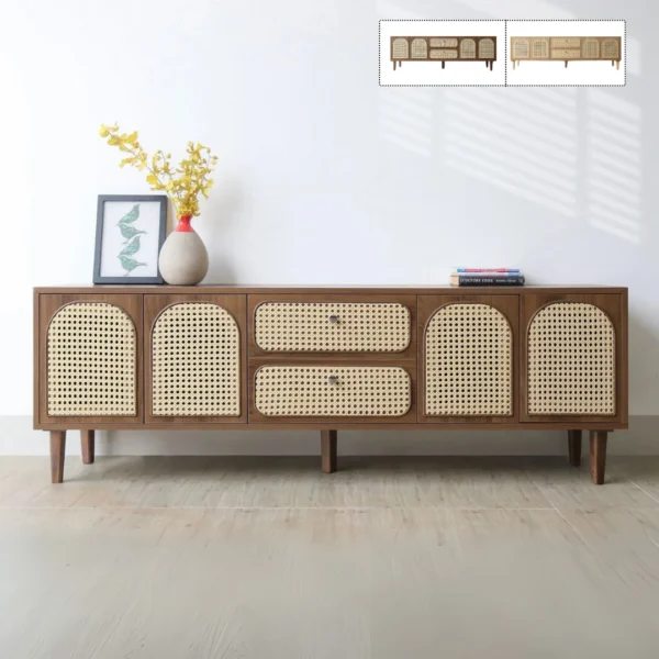 Kệ tivi gỗ cánh mây hiện đại Annas
