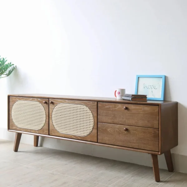 Kệ tivi gỗ tự nhiên Minae (2)