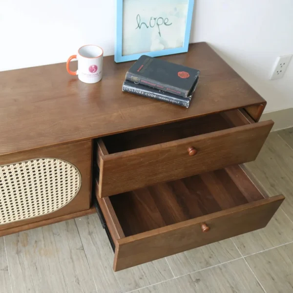 Kệ tivi gỗ tự nhiên Minae (4)