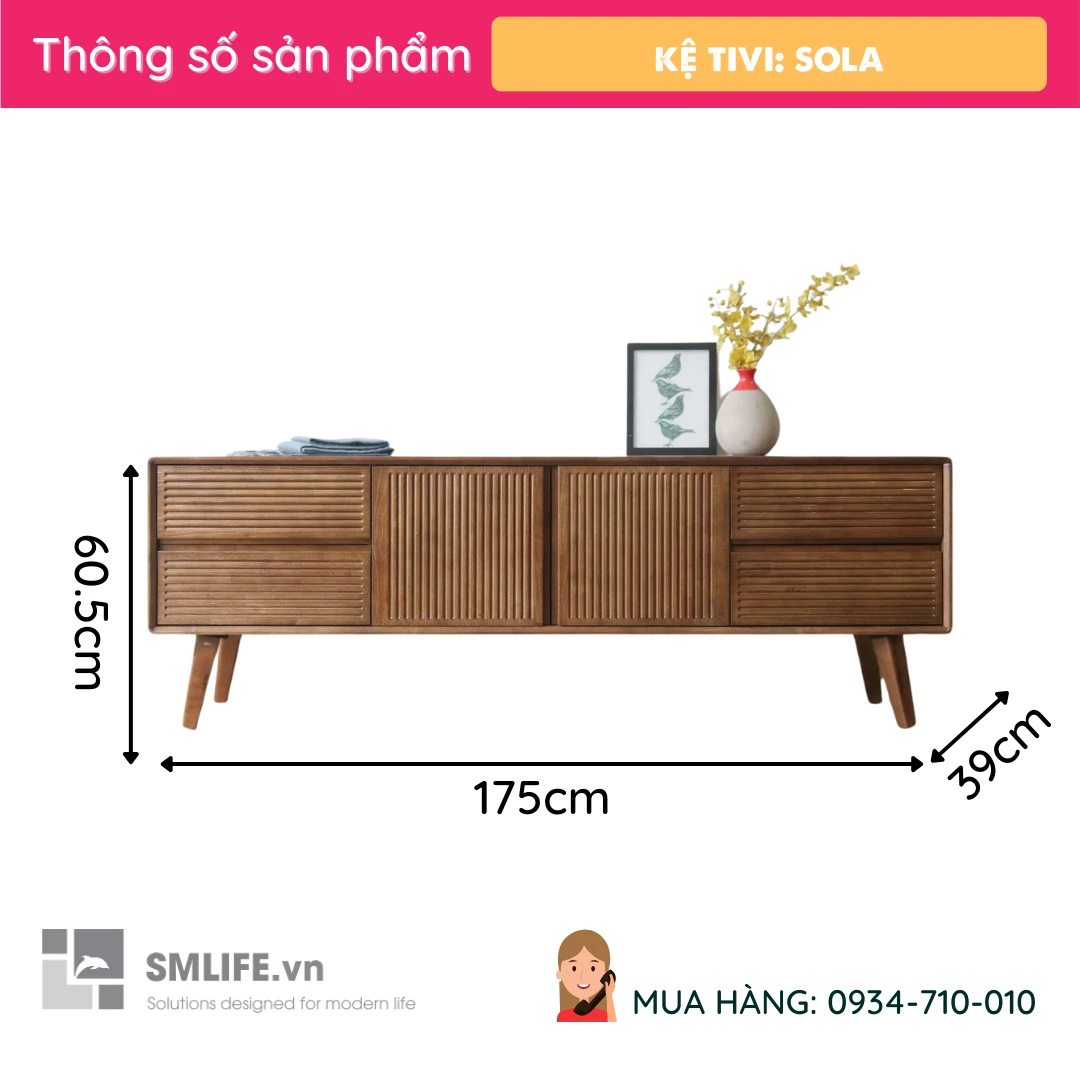 Ke tivi go tu nhien Sola 7 Ke tivi go tu nhien Sola 7