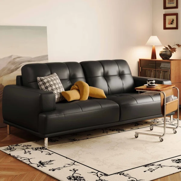 Mẫu ghế sofa da hiện đại 3 chỗ tựa rời OLCAY (3)