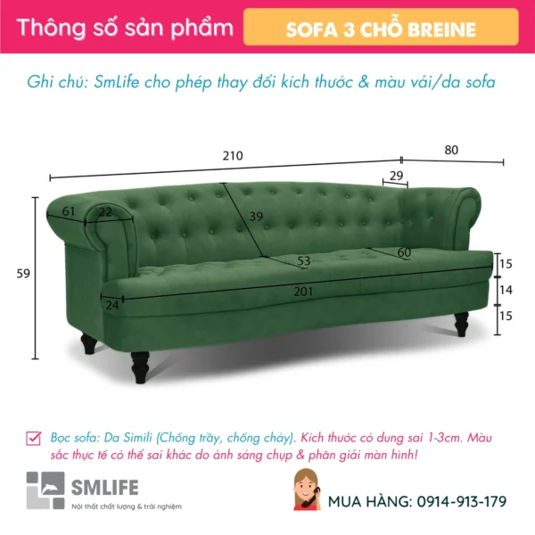 Mẫu ghế sofa văng tân cổ điển BREINE (2)