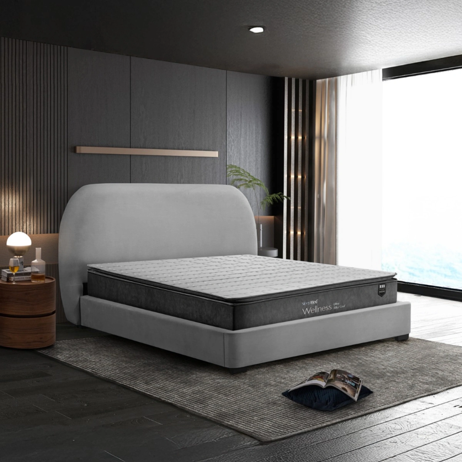 Mẫu giường bọc nệm hiện đại Sareli (3)