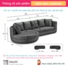 Mẫu sofa chữ L da AMALEA (2)