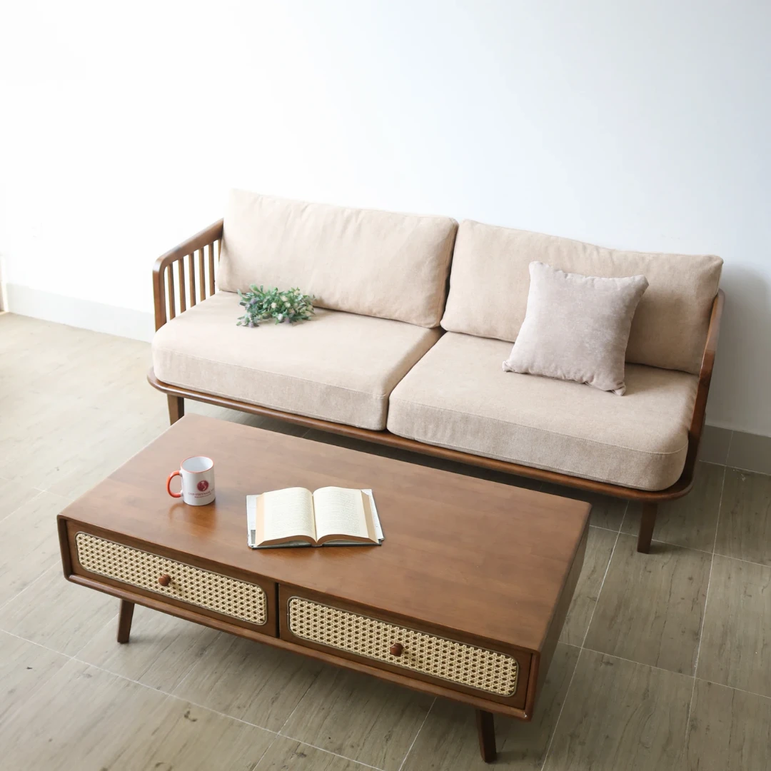 Sofa bang go tu nhien Kuny 3 Sofa bang go tu nhien Kuny 3