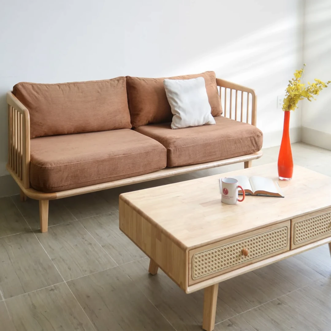 Sofa bang go tu nhien Kuny TN 15 Sofa bang go tu nhien Kuny TN 15