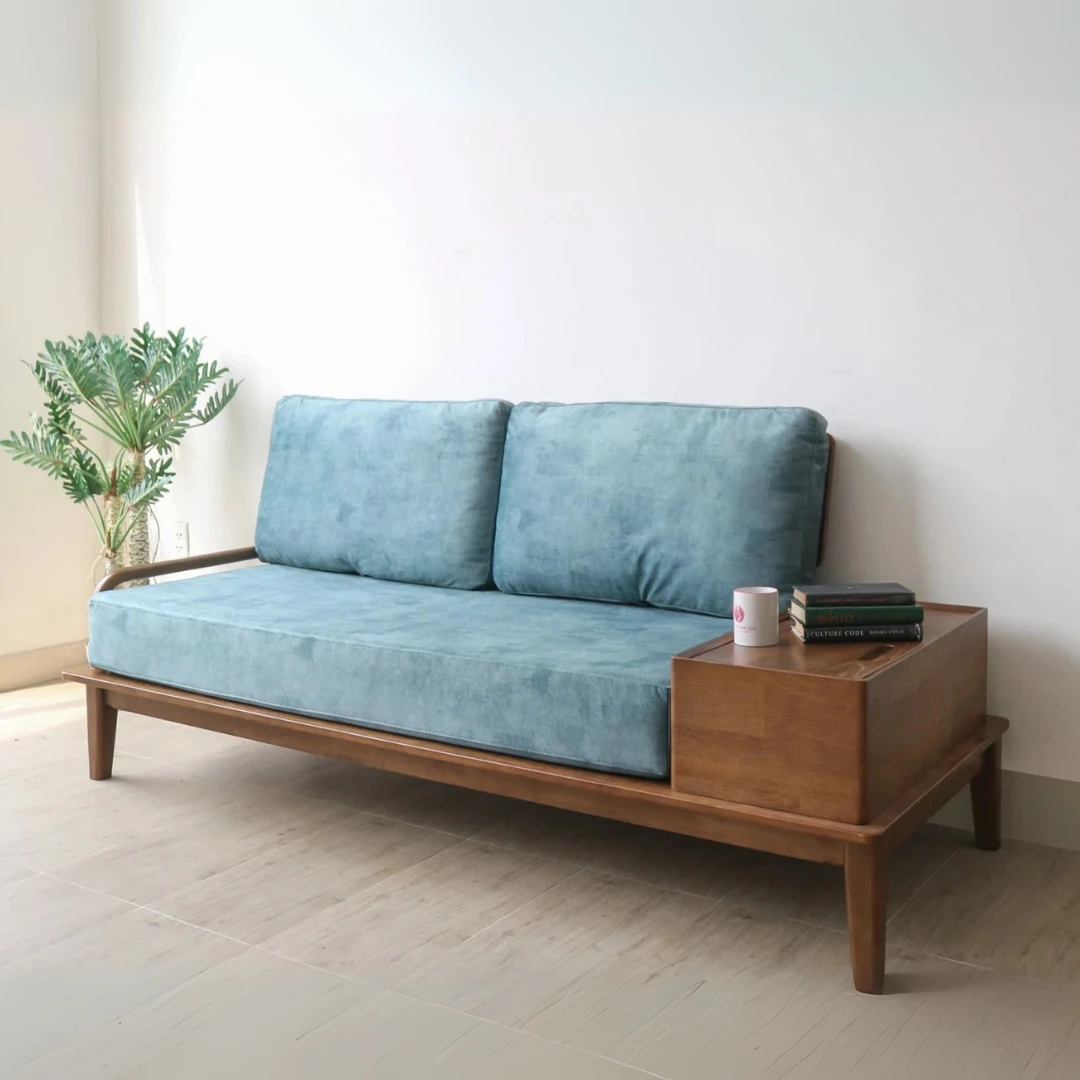 Sofa bang go tu nhien hien dai Minae 3 Sofa bang go tu nhien hien dai Minae 3