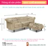Sofa da phòng khách có tựa liền kèm ghế đôn BRANWENN (2)